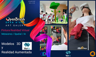 Composición original del proyecto artístico con Open Brush, realidad virtual y realidad aumentada.